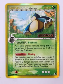 Snorlax Delta Species 10/101 EX Dragon Frontiers Holo Pokemon 2006 STAMPED - LP - Image 2