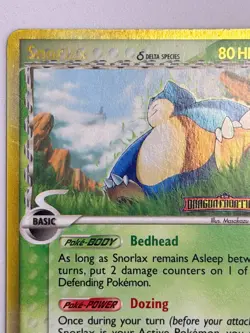 Snorlax Delta Species 10/101 EX Dragon Frontiers Holo Pokemon 2006 STAMPED - LP - Image 3