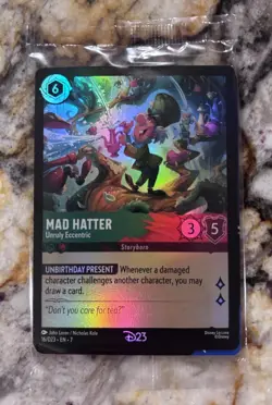 Disney Lorcana Mad Hatter-Unruly Eccentric D23 Promo Holo Card 16/D23 - Image 1