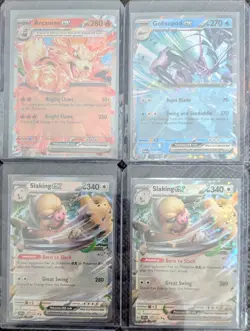 Pokemon English ex 4 Card Lot - Arcanine, Golisopod & 2x Slaking - Image 1