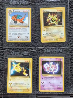 WB Presents POKEMON The First Movie BLACK STAR PROMO SET of 4 cards 1999 NM/M - Image 1