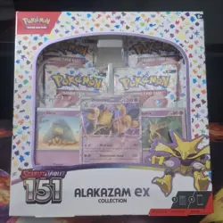 Pokemon TCG 151 Alakazam EX Box w/ Promo Cards & Booster Packs - Image 1