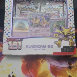 Pokemon TCG 151 Alakazam EX Box w/ Promo Cards & Booster Packs - Image 4