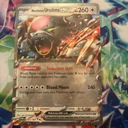Pokemon TCG Twilight Masquerade Bloodmoon Ursaluna EX 141/167 Double Rare Card - Image 1