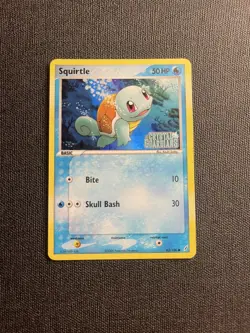 Pokemon TCG Squirtle Card 63/100 EX Crystal Guardians Reverse Holo Stamped LP - Image 1