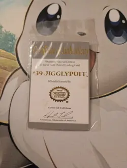 23K Gold Plated Jigglypuff Trading Card 1999 Burger King Pokemon Ball J1 - Image 4