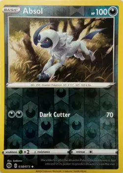 038/073 ABSOL REVERSE HOLO CHAMPIONS PATH POKEMON CARD - Image 1
