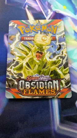 Pokemon TCG Obsidian Flames Trainer Tips Art Card Ft. Tyranitar Ex - Image 1
