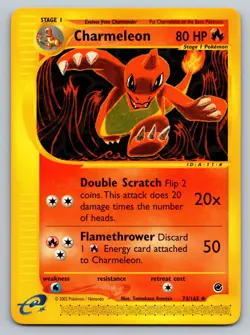 Pokemon TCG Charmeleon Expedition Card 73/165 Non-Holo MP/HP - Image 1