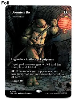 Donnie's Bo - Shadowspear (Borderless) - FOIL - MTG Teenage Mutant Ninja Turtles - Image 1