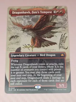 Magic TCG: Dragonhawk, Fate's Tempest (Borderless) Bloomburrow Regular - Image 1