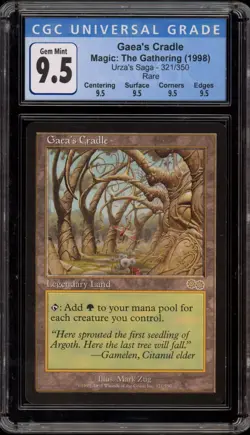 Magic The Gathering MTG Gaea's Cradle Urza's Saga Rare #321 CGC 9.5 - Image 1