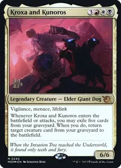 Kroxa and Kunoros - Foil Prerelease Promo March of the Machine LP MTG - Image 1