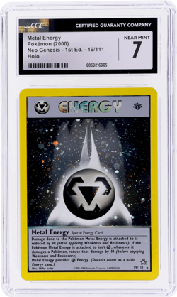 2000 Pokemon Neo Genesis Metal Energy Holo 1st Edition #19 CGC 7 - Image 1