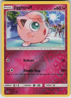 Jigglypuff Reverse Holofoil 71/111 Common SM - Crimson Invasion Pokemon - Image 1