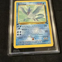 1999 POKEMON FOSSIL SET 1ST EDITION #17 ARTICUNO PSA 9 - Image 2