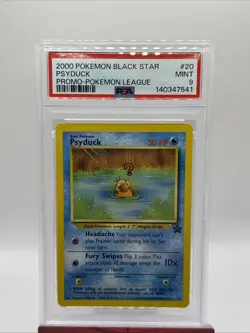 Pokemon TCG Psyduck #20 Black Star Promo Pokemon League PSA 9 MINT - Image 1