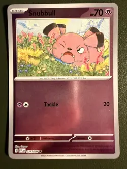 Pokemon TCG Snubbull 37/94 ME2 Phantasmal Flames Mega Evolution Reverse Holo NM - Image 1
