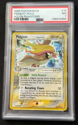 Pidgeot (Delta Species) 14/110-Holon Phantoms Holo PSA 7- Pokemon TCG - Image 1