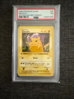 Pokemon TCG Red Cheeks 1st Edition #58 PSA 7 - Image 1
