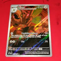 Pokemon Scizor Holo Secret R/Illustration Rare 205/197 SV03 Obsidian Flames 2023 - Image 1