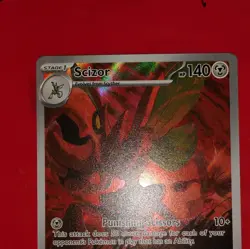 Pokemon Scizor Holo Secret R/Illustration Rare 205/197 SV03 Obsidian Flames 2023 - Image 3