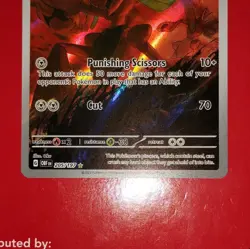 Pokemon Scizor Holo Secret R/Illustration Rare 205/197 SV03 Obsidian Flames 2023 - Image 4