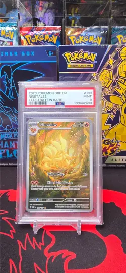 Ninetales Obsidian Flames Illustration Holo Pokemon Card 199/197 PSA 9 Mint - Image 1