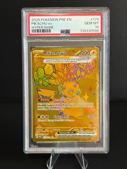 PSA 10 2025 PIKACHU EX 179/131 HYPER RARE POKEMON PRE EN-PRISMATIC EVOLUTIONS - Image 1