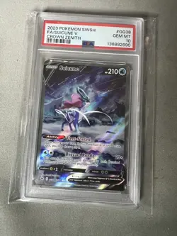 Pokemon TCG Suicune v Crown Zenith: Galarian Gallery GG38/GG70 PSA 10 Gem Mint - Image 1