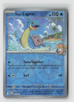 MISTY'S LAPRAS 050/182 REVERSE HOLO DESTINED RIVALS POKEMON TCG NM - Image 1