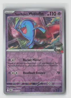TEAM ROCKET'S WOBBUFFET 082/182 DESTINED RIVALS REVERSE HOLO POKEMON TCG NM - Image 1