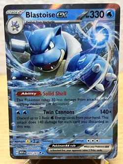 151 Blastoise ex 009/165 Double Rare Pokemon NM/M - Image 1