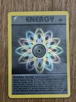 Pokemon 1st Edition Rainbow Energy 17/82 Team Rocket Holo Rare - Image 1