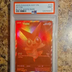 Pokemon Victini Sv: White Flare Black White Rare Full Art Holo 172/086 PSA 9 - Image 1