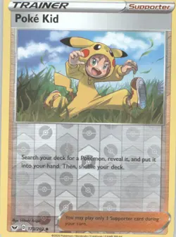 Poke Kid Reverse Holo Pokemon tcg SWSH01: Sword & Shield Base Set #173/202 - Image 1