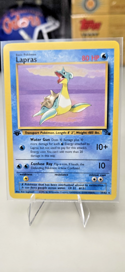 1999 Vintage Pokemon Fossil Set TCG WOTC Lapras 25/62 1st Edition Rare NM - Image 1
