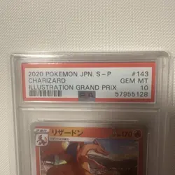 2019 Pokemon Promos Japanese Charizard Illustration Grand Prix #143/S-P PSA 10 - Image 3
