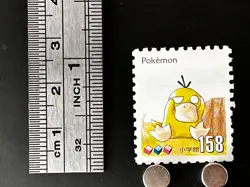 Pikachu Pokemon Stamp Shogakukan Japanese Card TCG Nintendo Game Anime Japan A - Image 2
