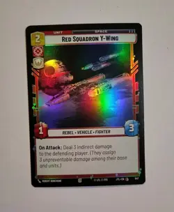 Star Wars Unlimited: JTL-Red Squadron Y-Wing FOIL #647 w/2 FREE cards - Image 2