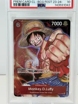 2024 ONE PIECE MONKEY D. LUFFY PSA 10 PREMIUM CARD COLLECTION BANDAI FEST 23-24 - Image 2