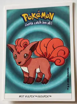 Pokemon Dunkin Boomer VULPIX card #037/150 stickers 2000 - Image 1