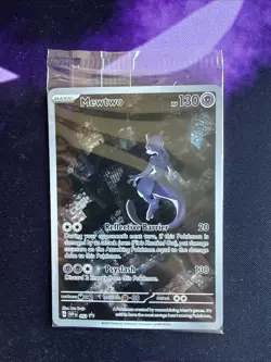MEWTWO SVP 052 Scarlet Violet 151 Promo Illustration Rare Pokemon Card SEALED - Image 1