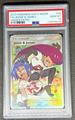 Pokemon Jesse & James Full Art Trainer Card 68/68 Hidden Fates PSA 10 Gem Mint - Image 3