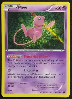 Mew 29/124 Holo XY Fates Collide Pokemon Card - Image 1