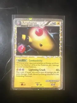 Pokemon TCG Ampharos Holo Ultra Rare Card 105/123 Prime HeartGold SoulSilver - Image 1