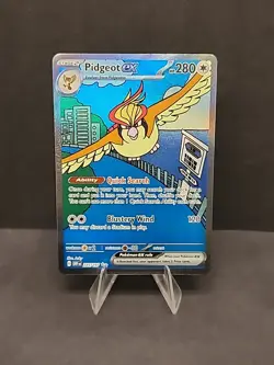 Pokemon Card TCG Pidgeot ex SIR 225/197 SV03: Obsidian Flames Holo Full Art NM - Image 1