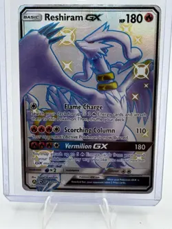 Reshiram GX Full Art Holo Pokemon Card SV51/SV94 Hidden Fates Shiny Vault - Image 1