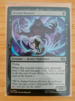 MTG Dream Beavers (FOIL) 0062 Teenage Mutant Ninja Turtles M/NM Free UK P&P - Image 1