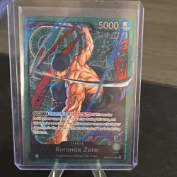 Bandai Roronoa Zoro OP12-020 Leader 5000 Power Regular One Piece CCG Card - Image 1